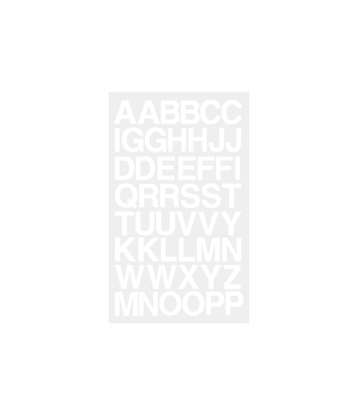 1 White Block Iron On Letters 1 Sheet by hildie & jo