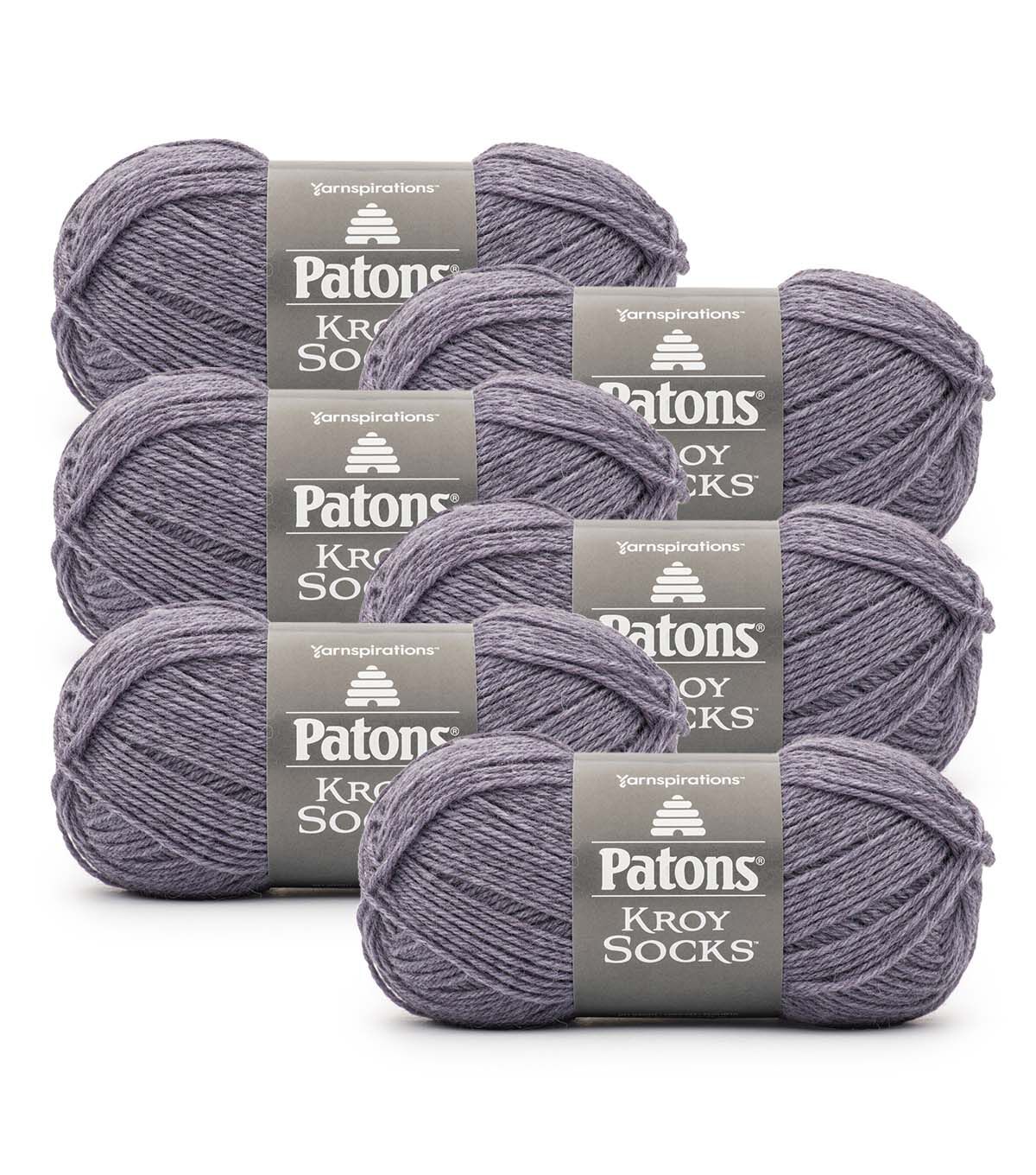 Patons Kroy Socks 166yds Superfine Wool Blend Yarn 6 Bundle