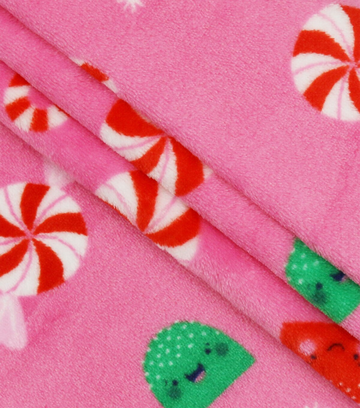 Christmas Candy Sew Lush Fleece Fabric by POP!