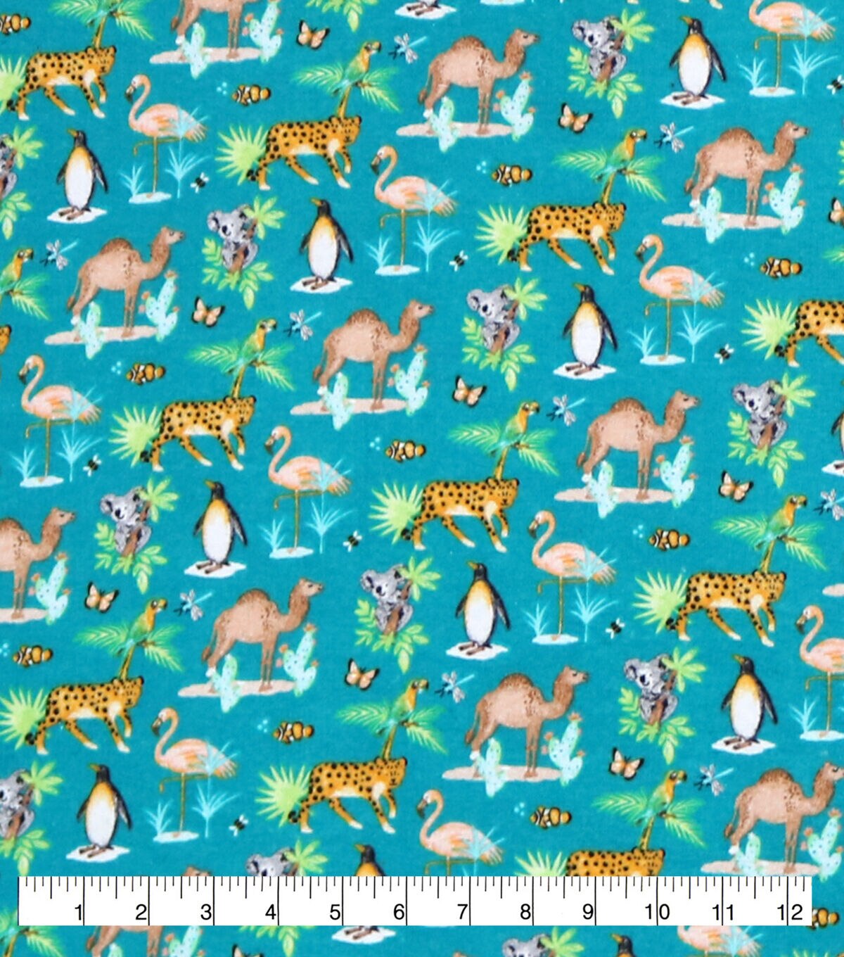 Super Snuggle Flannel Fabric Animals Multi