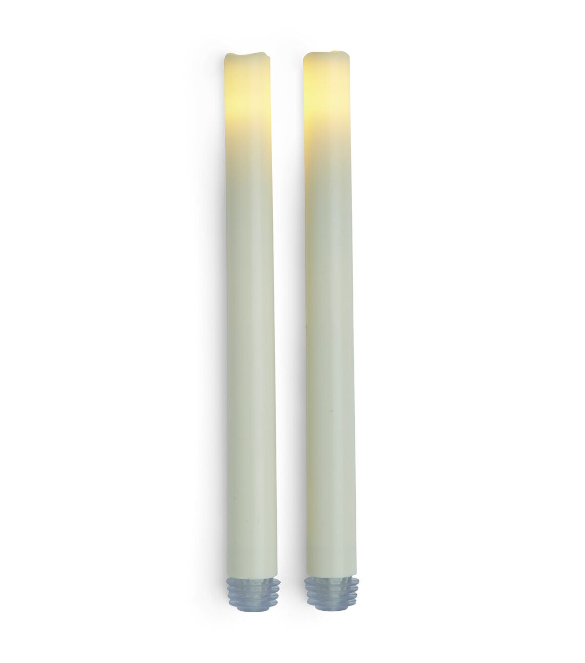 Flameless Cream LED Wax Taper Candles 2pk