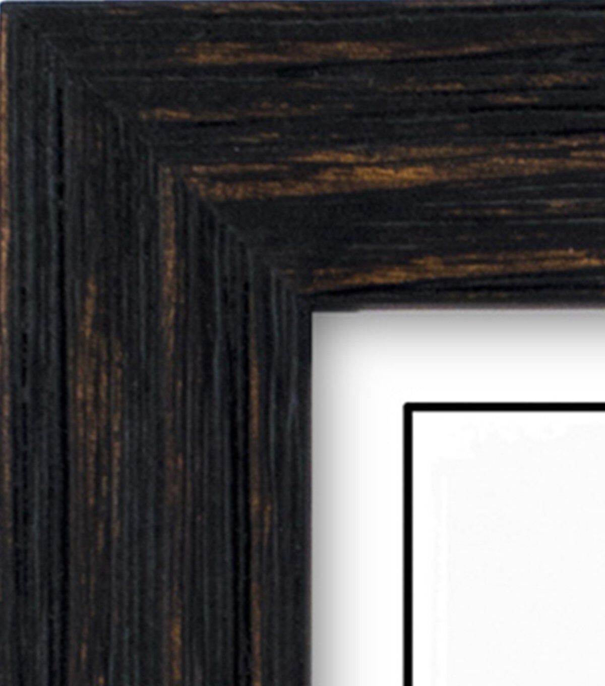 Malden Rough Black Linear Tabletop & Wall Picture Frame