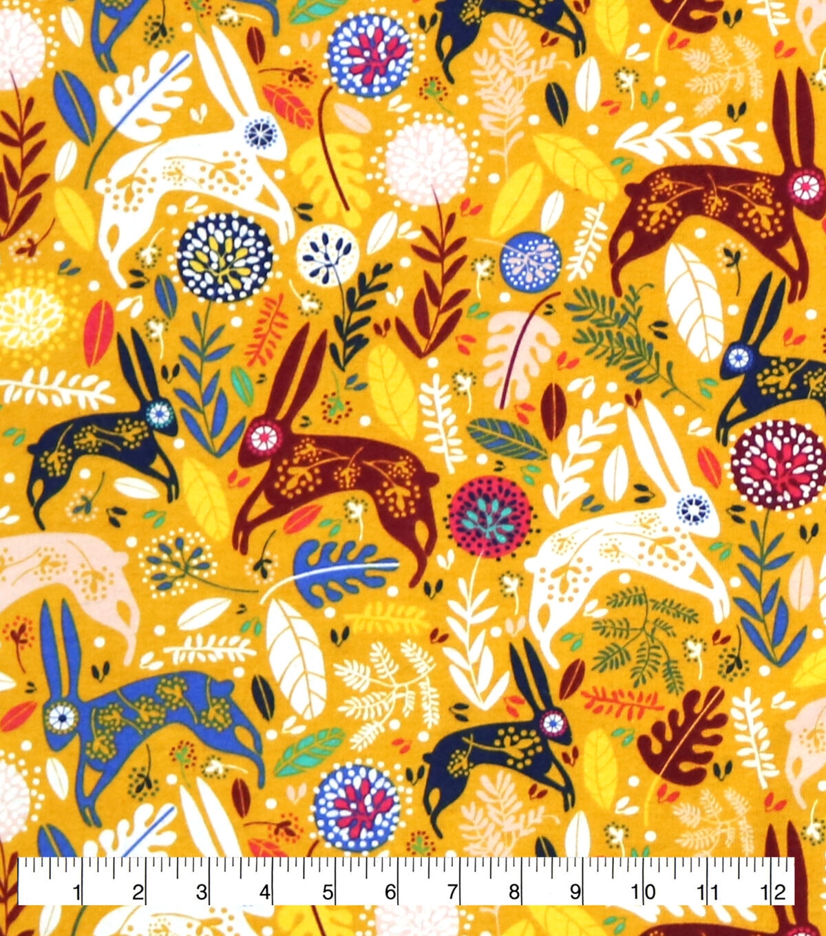 Pattern Trap Rabbit Super Snuggle Flannel Fabric