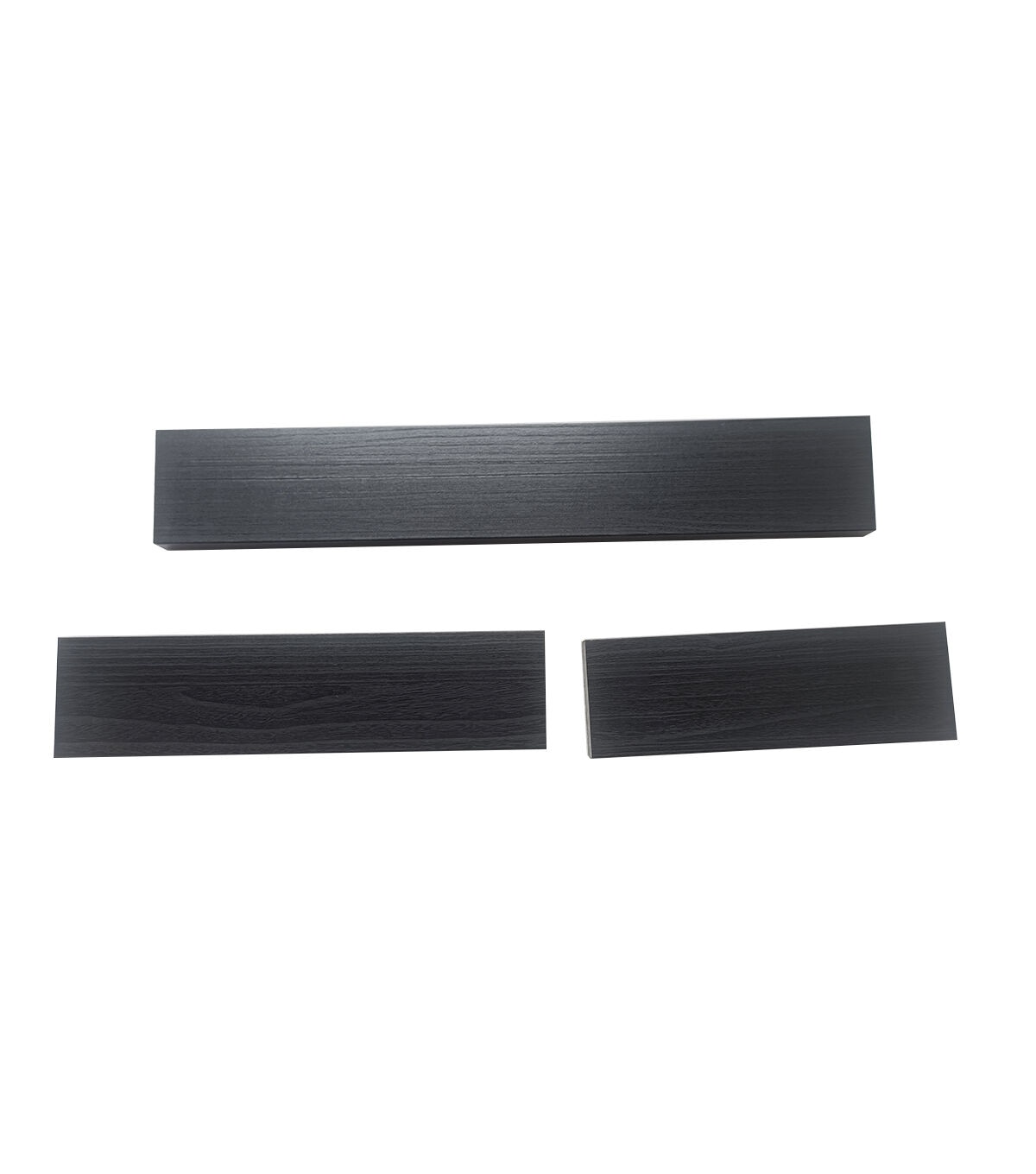 3pc Black Picture Frame Wall Shelf Set by Place & Time