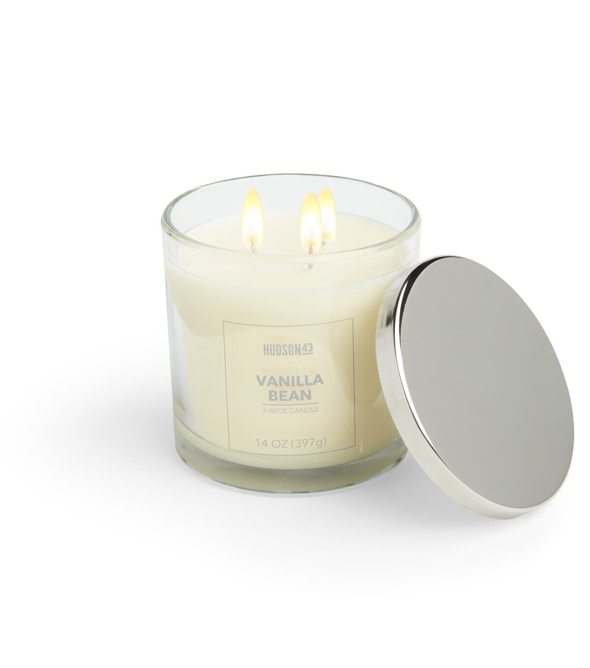 14oz Vanilla Bean Scented Jar Candle by Hudson 43