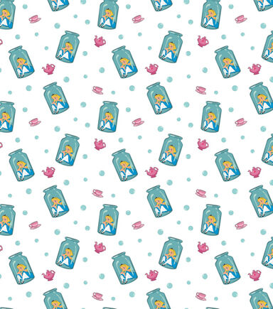 Alice In Wonderland Oh Dear Cotton Fabric