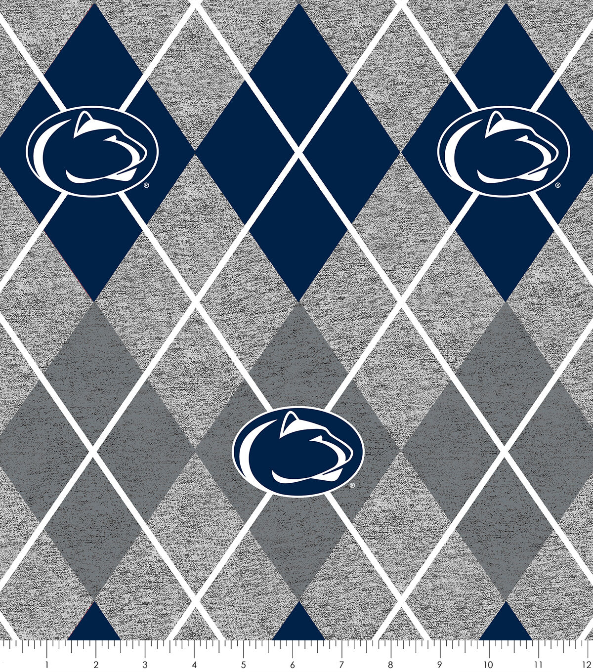 Penn State Fleece Fabric Heather Argyle