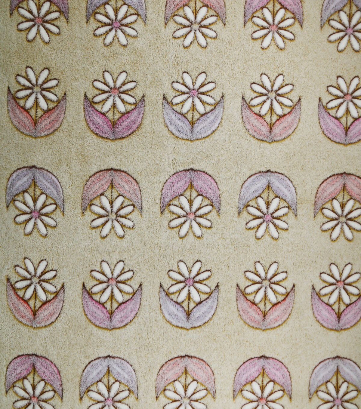 Sew Lush Retro Floral Embossed Fleece Fabric