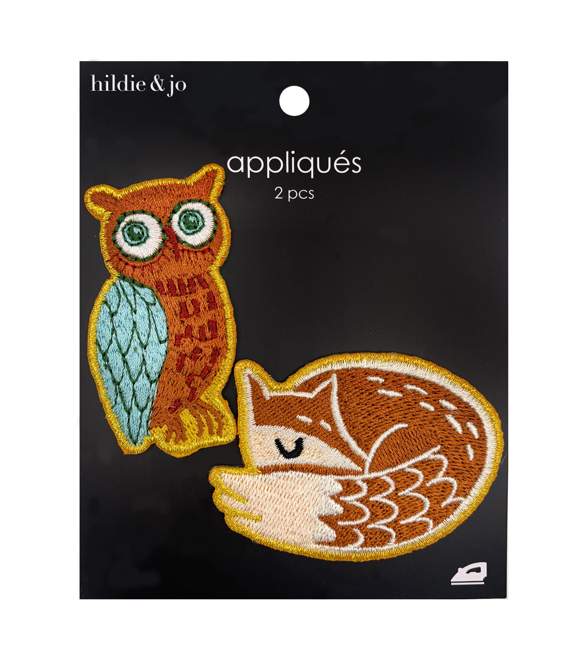 2ct Fox & Owl Iron On Patches by hildie & jo