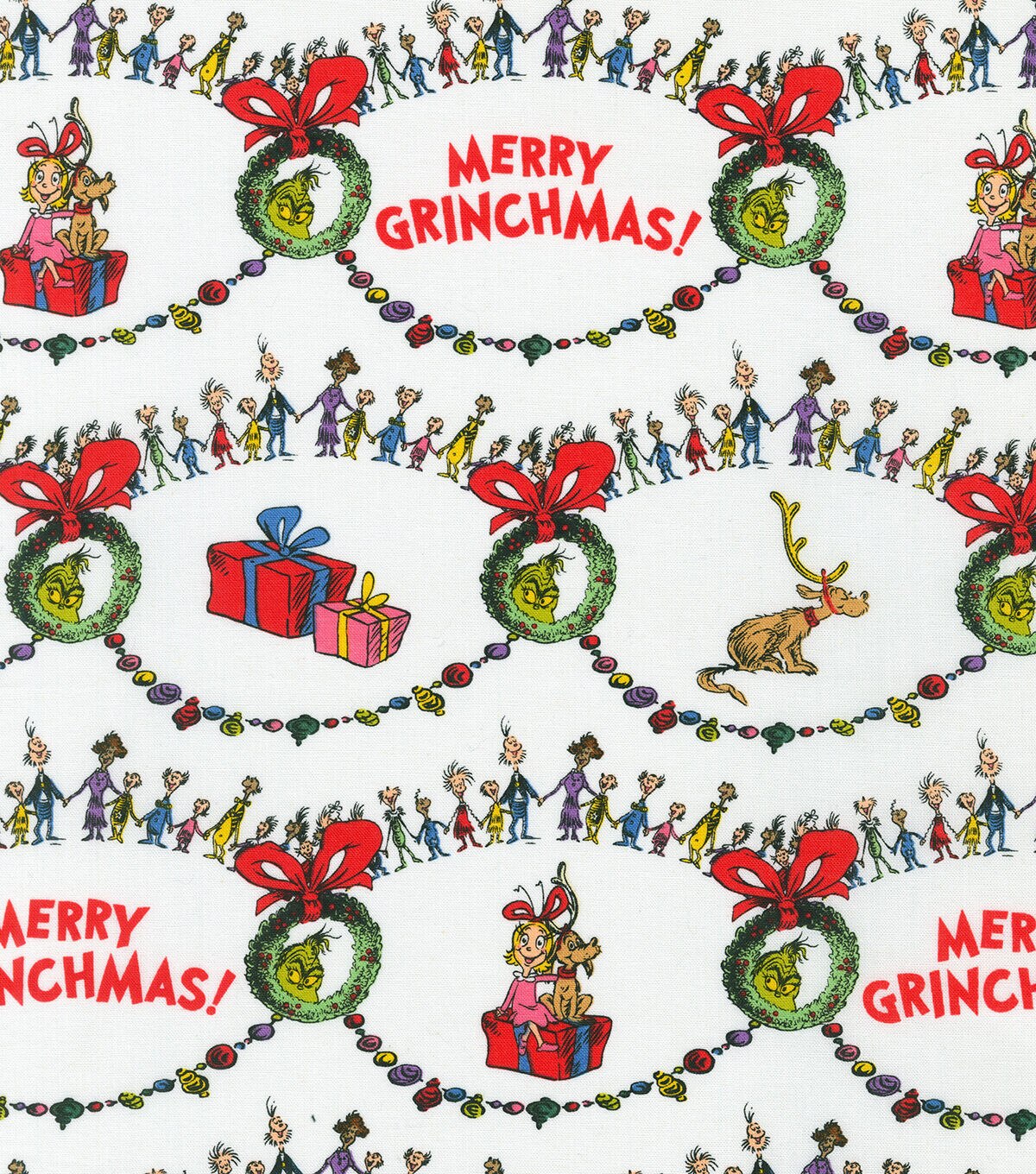 Grinch Whoville Christmas Cotton Fabric