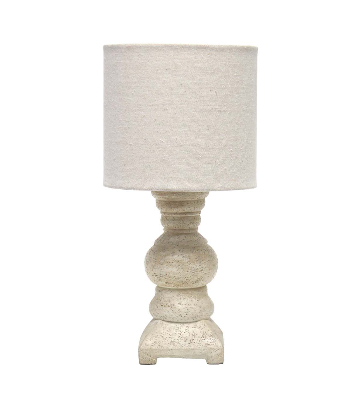 All The Rages 12.5 Rustic Farmhouse Lamp With Beige Fabric Shade
