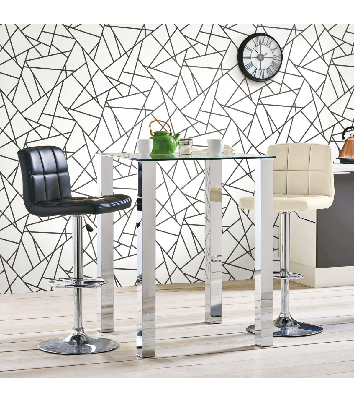 RoomMates Wallpaper Black Fracture