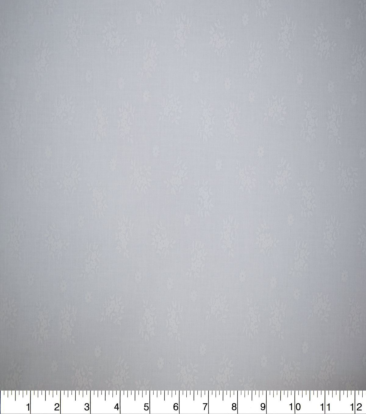 White Clustered Floral Quilt Cotton Fabric by Quilter's Showcase