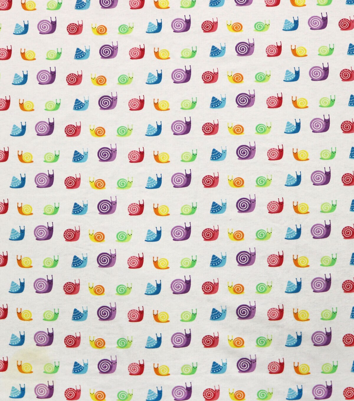 Rainbow Snails Super Snuggle Flannel Fabric
