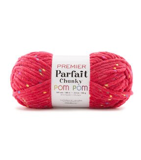 Premier Yarns Parfait Chunky Pom Pom 109yds Worsted Cotton Blend Yarn