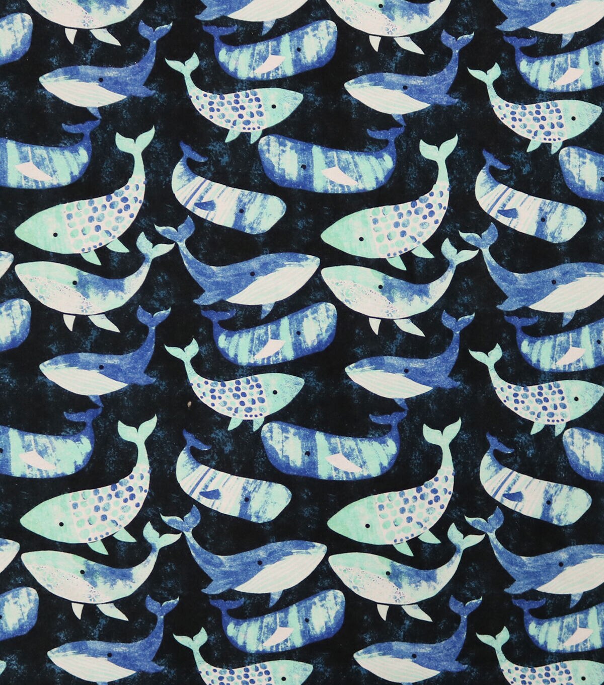 Whimsical Whales Super Snuggle Flannel Fabric