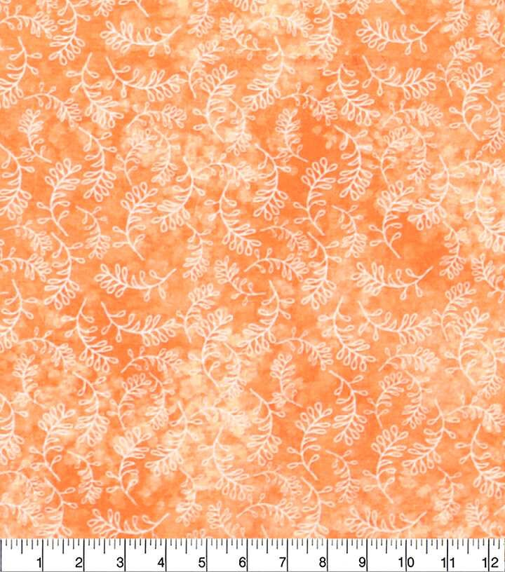 Orange Tonal Vines Quilt Cotton Fabric by Keepsake Calico