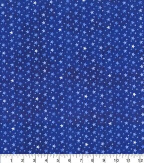 Fabric Traditions Ombre Stars on Blue Patriotic Glitter Cotton Fabric