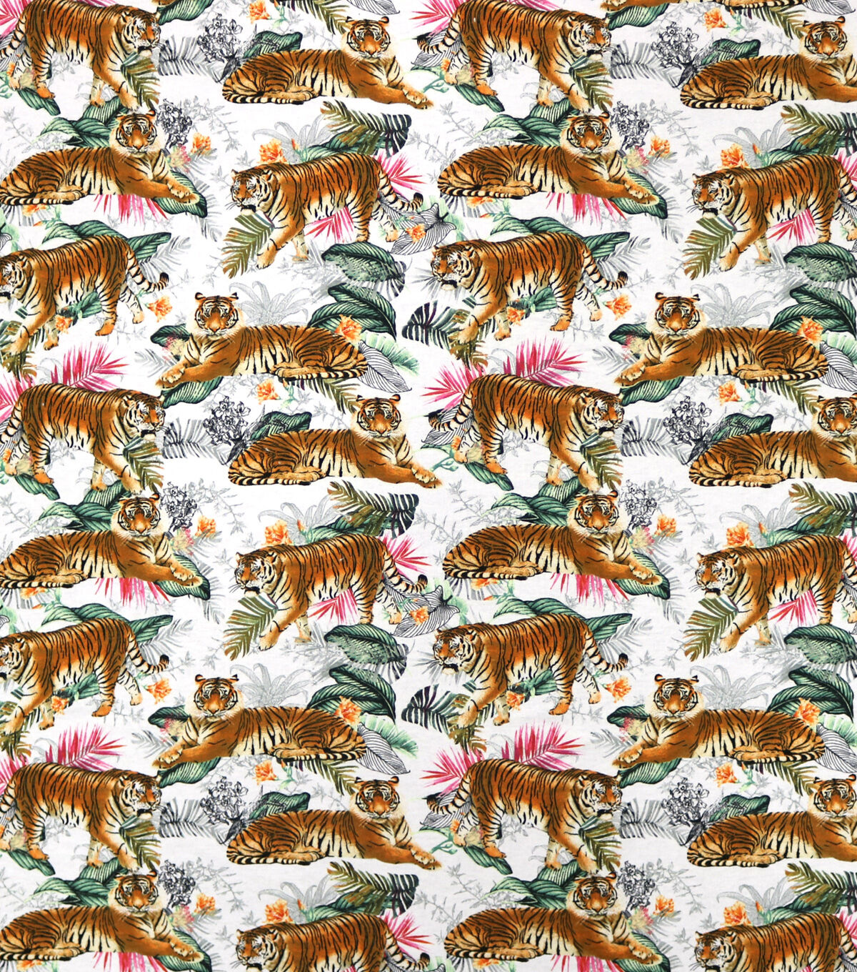 Wild Summer Tiger Super Snuggle Flannel Fabric