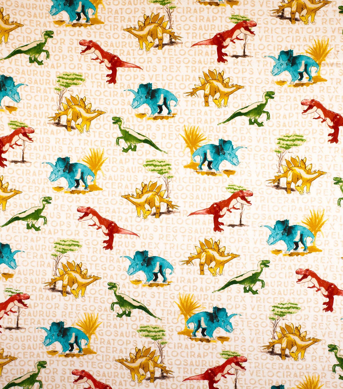 Super Snuggle Flannel Dino Words