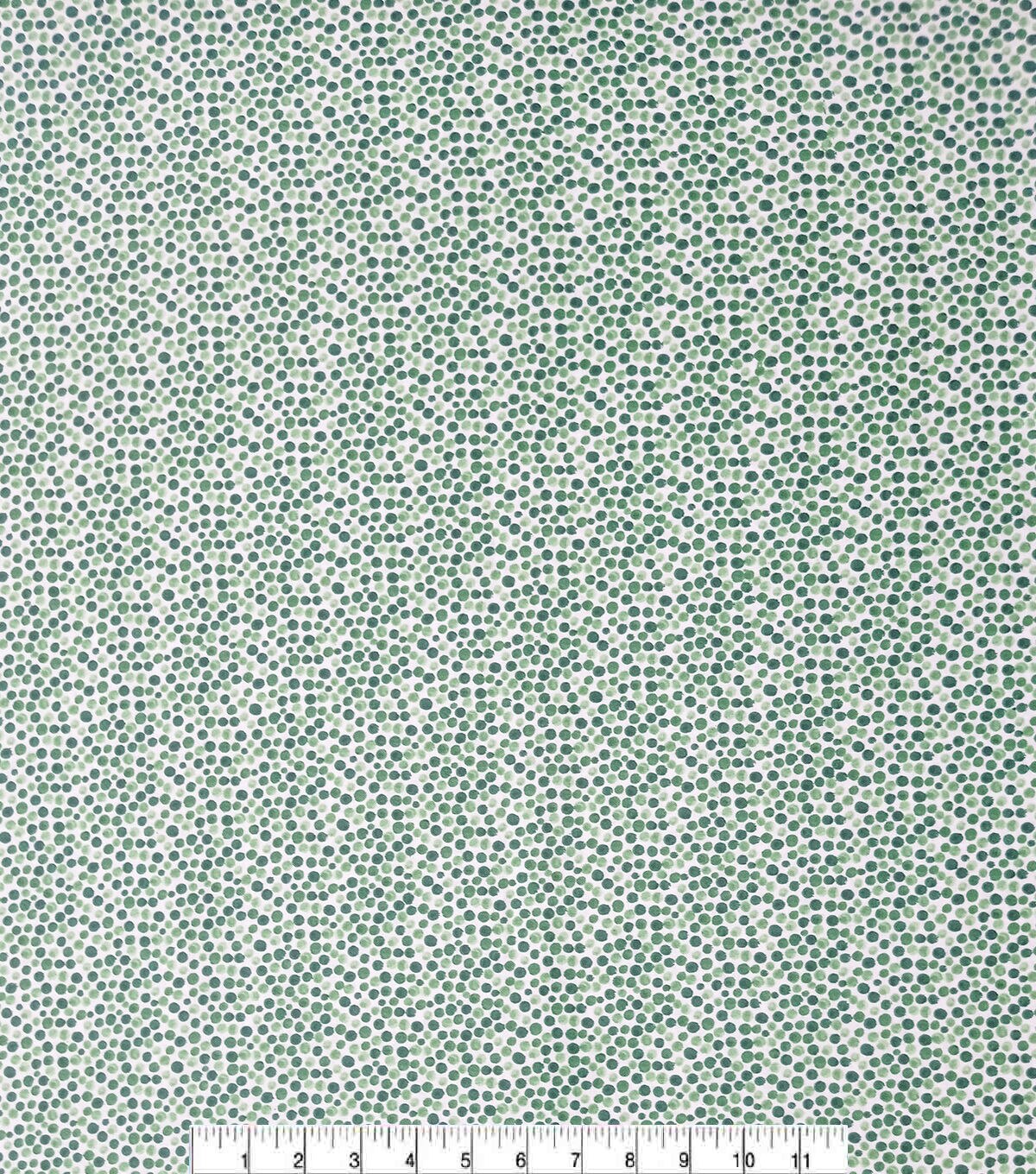 Watercolor Dots on Green Cotton Fabric by Keepsake Calico