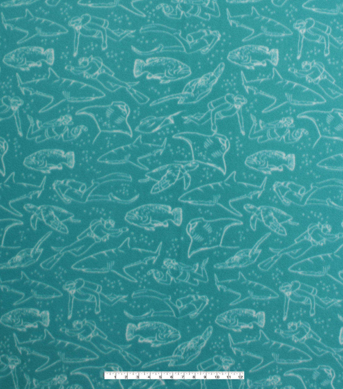 Scuba Ocean Blizzard Fleece Fabric