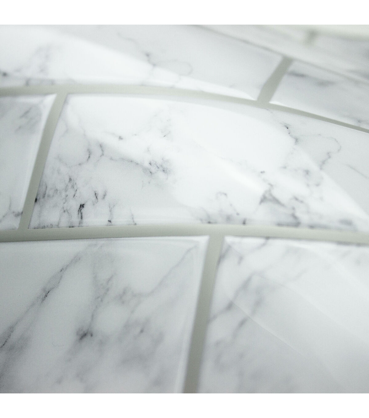 Carrara Marble Subway Peel & Stick Tile Backsplash