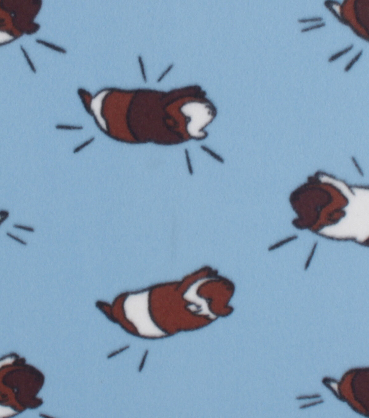 Jumping Gerbils Blizzard Prints Fleece Fabric