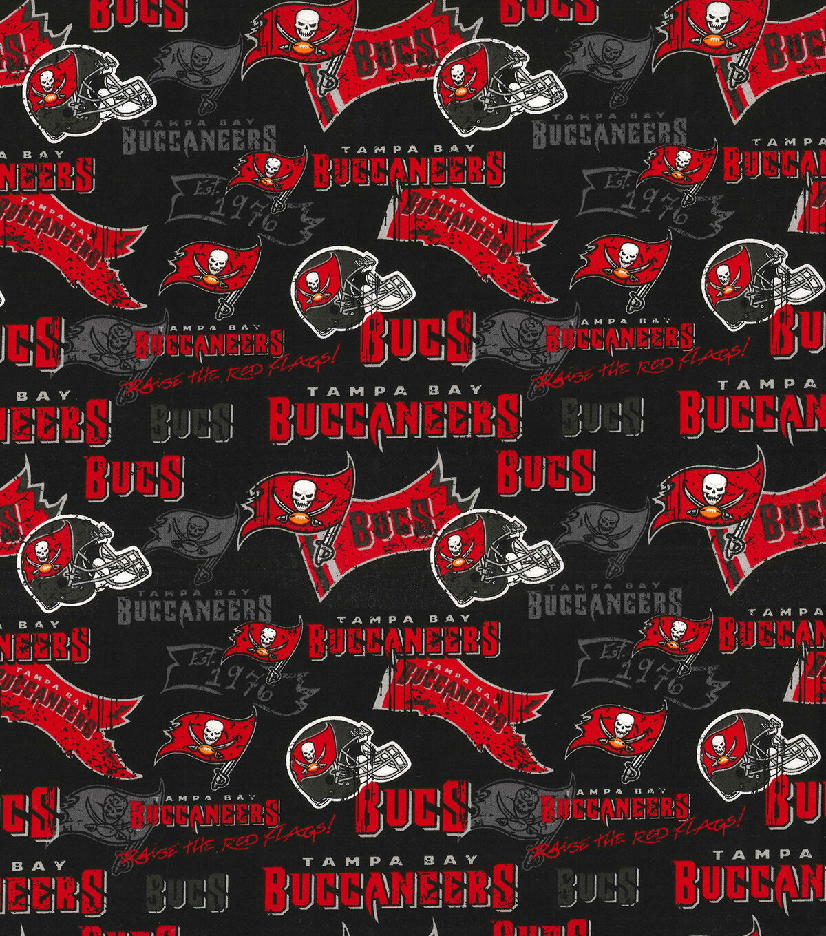 Fabric Traditions Tampa Bay Buccaneers Cotton Fabric Retro