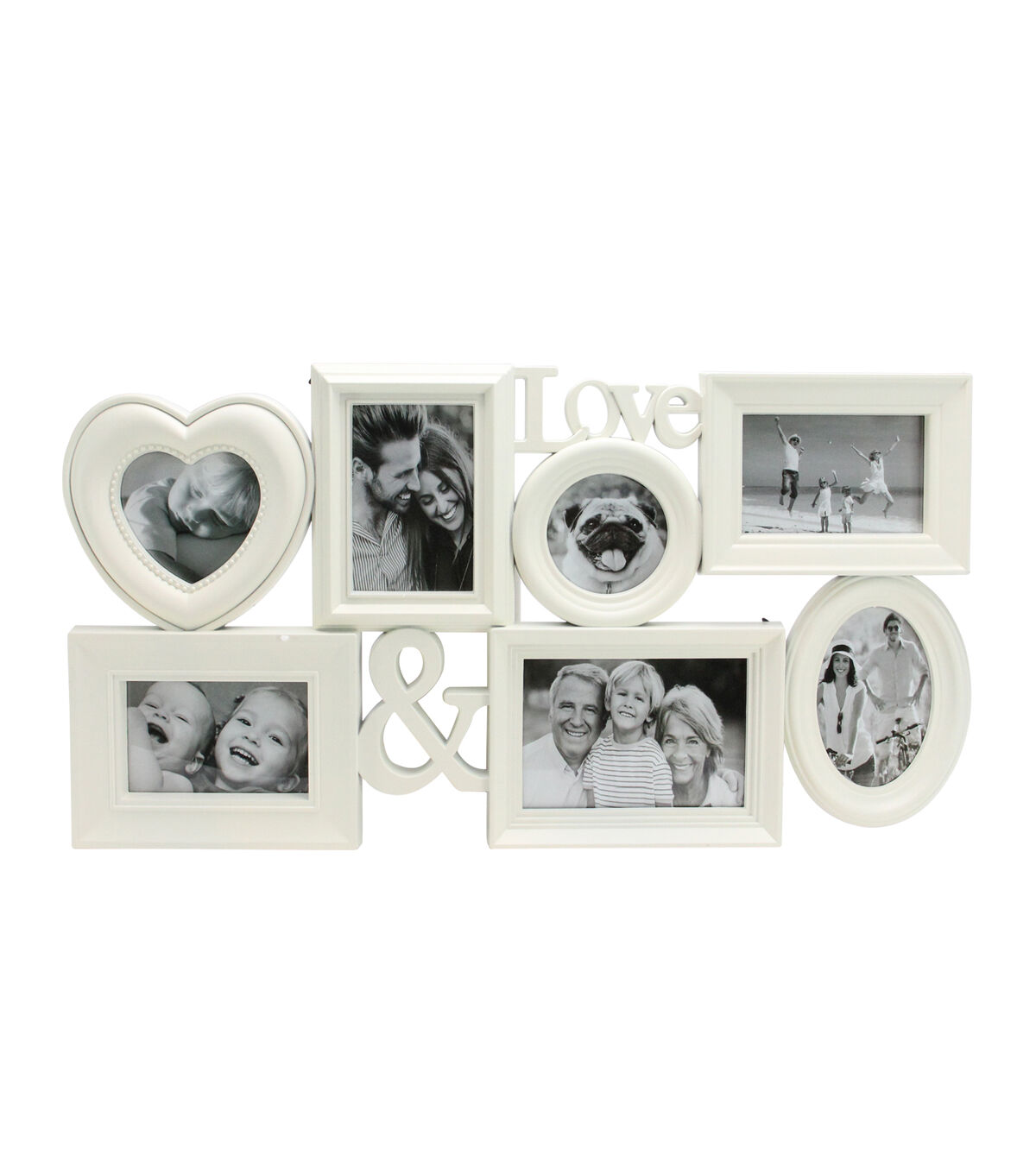 Northlight 26.5 White 5 Photo & Love Collage Frame