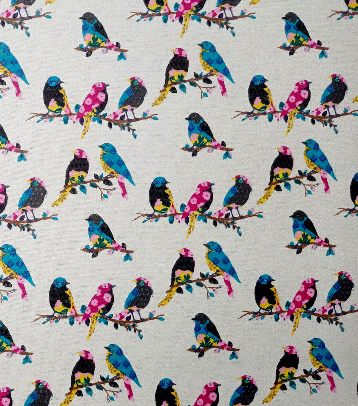Parrots on Ivory Super Snuggle Flannel Fabric
