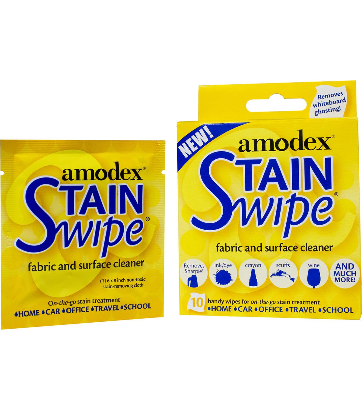 Amodex 10pk Stain Swipe Fabric & Surface Cleaner Towelettes
