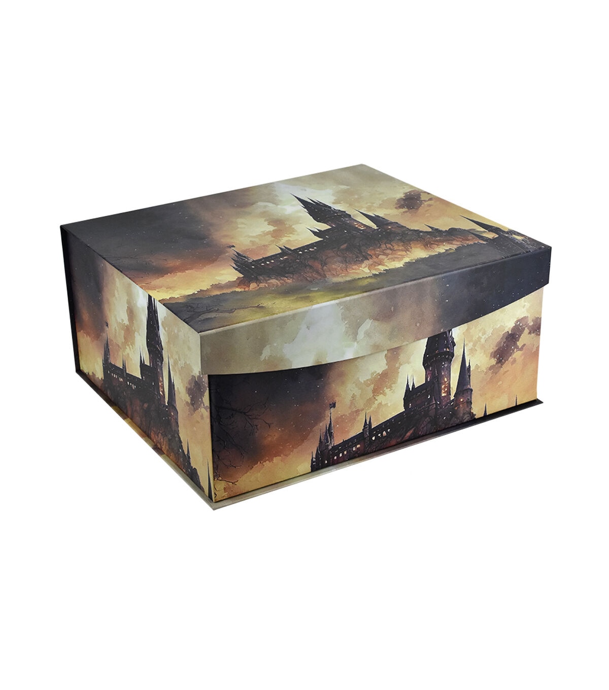 16 Watercolor Castle Fliptop Box by Place & Time