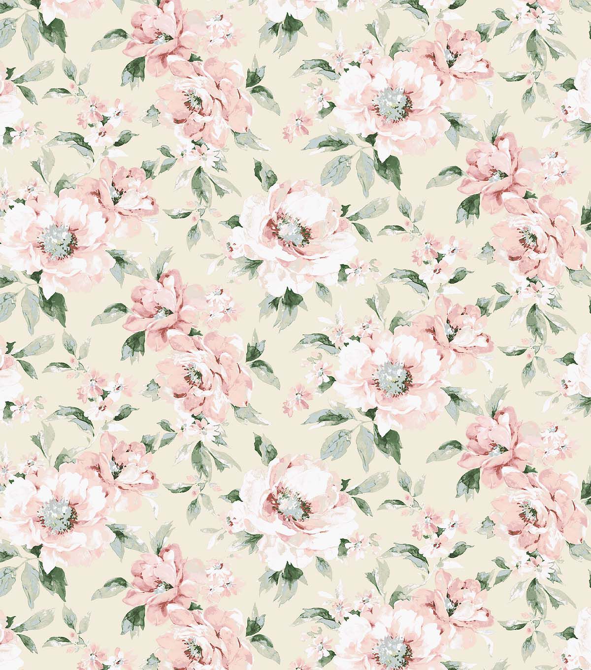 Surface Style 20.5' x 18' Petal Whispery Floral Peel & Stick Wallpaper