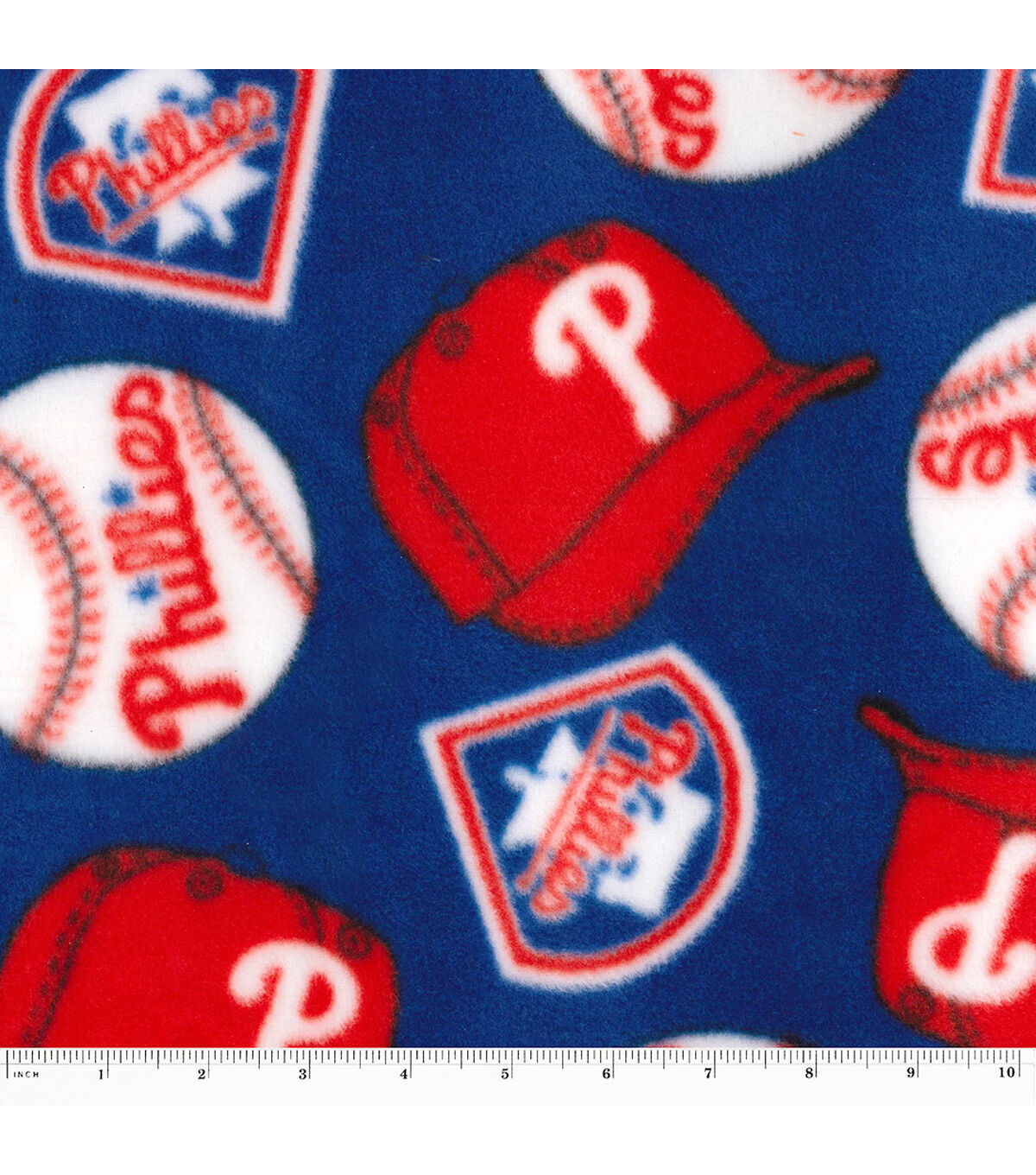 Fabric Traditions Philadelphia Phillies Fleece Fabric Tossed