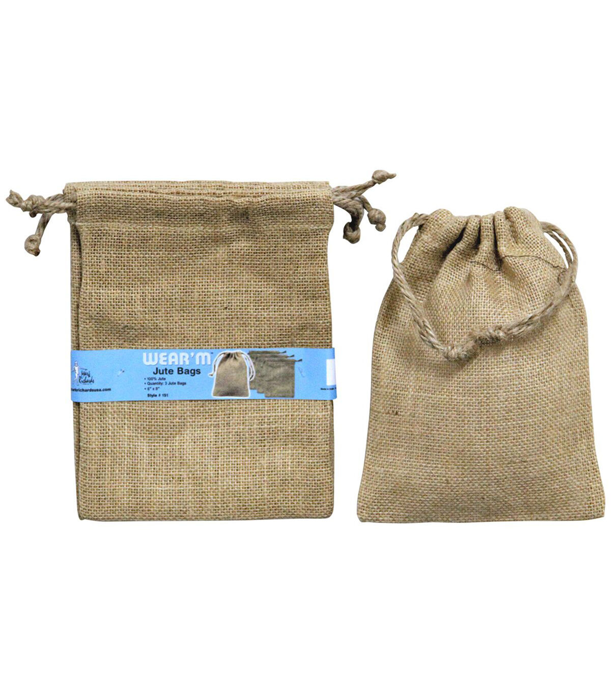Mark Richards Wear'm Jute Drawstring Bag Value Pack