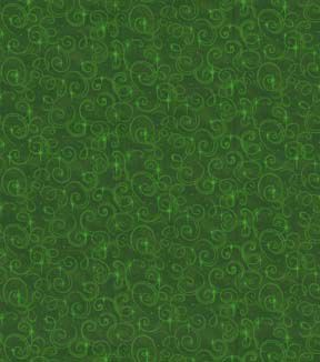 Fabric Traditions Swirls on Green Cotton Fabric by Keepsake Calico