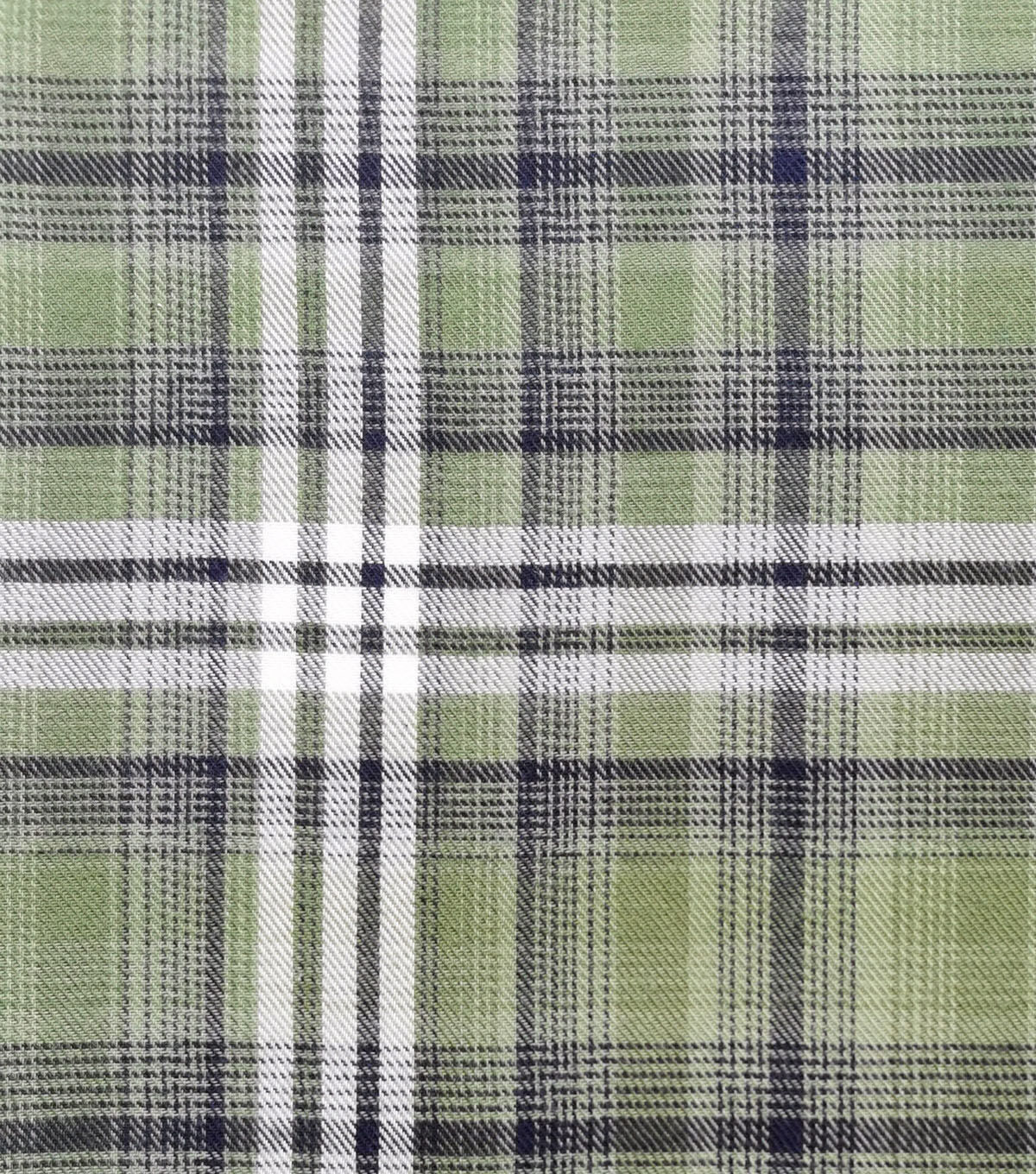 Green Box Brushed Plaid Polyester Flannel Fabric