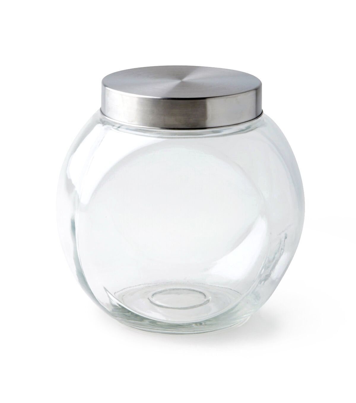 7 Round Tilted Glass Jar With Lid by Park Lane