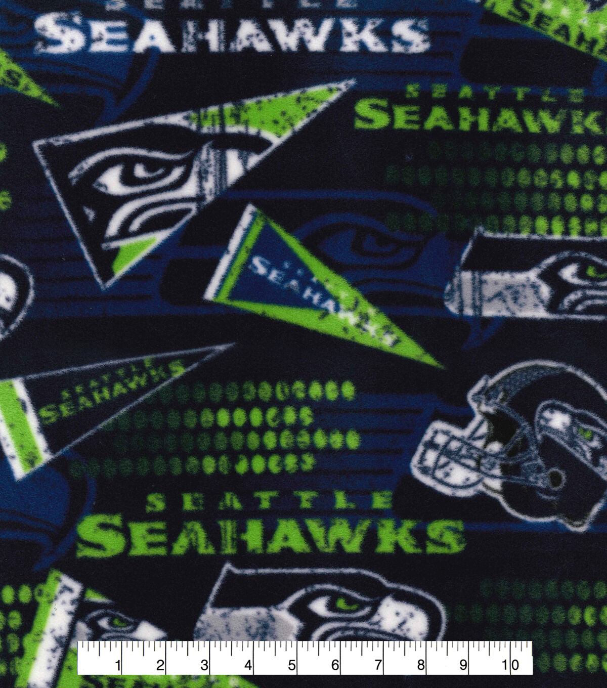 Fabric Traditions Seattle Seahawks Fleece Fabric Retro