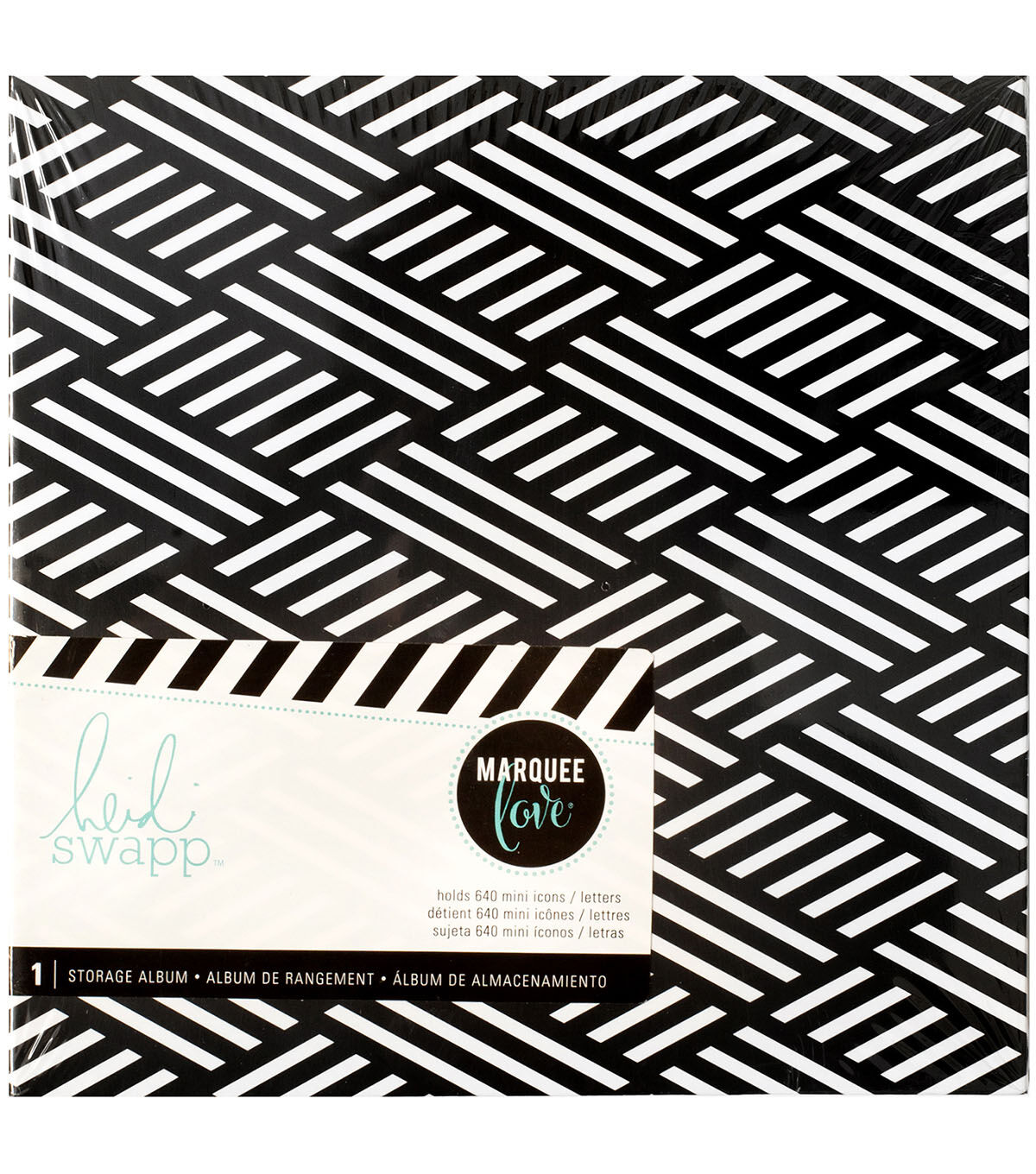 Heidi Swapp Marquee Love Lightbox Mini Storage Album Black & White
