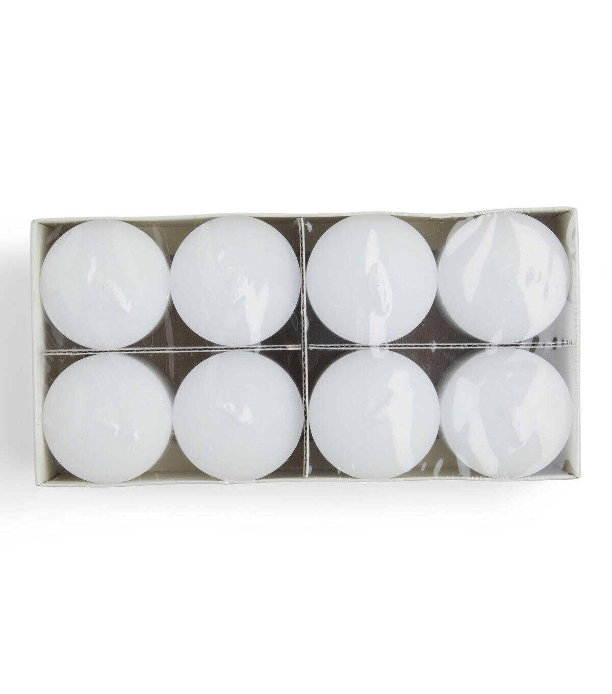 2 Unscented White Pillar Candles 8pk by Hudson 43