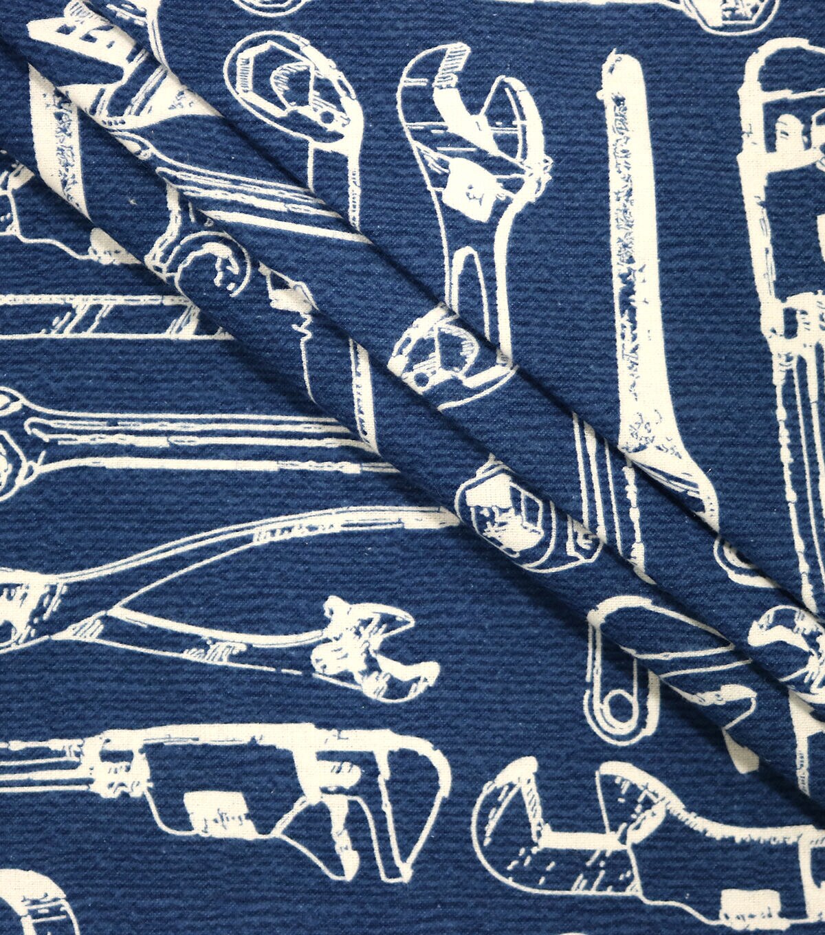 Tools on Navy Super Snuggle Flannel Fabric