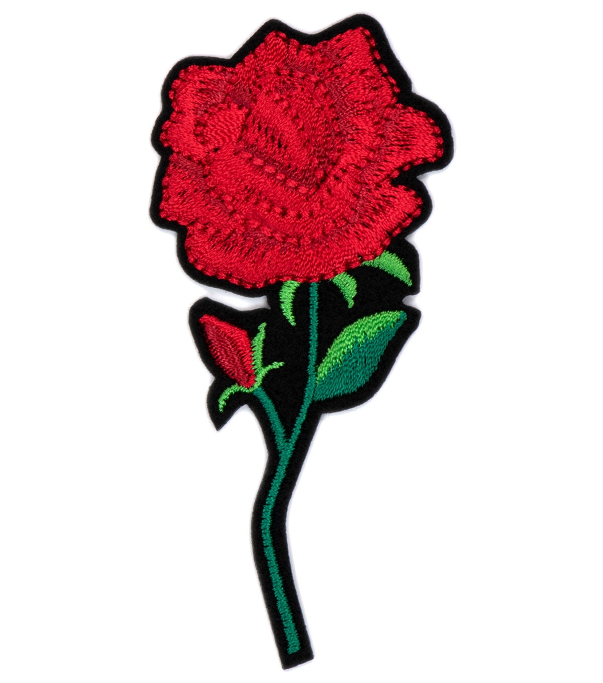 3.5 Rose Embroidered Iron On Patch by hildie & jo