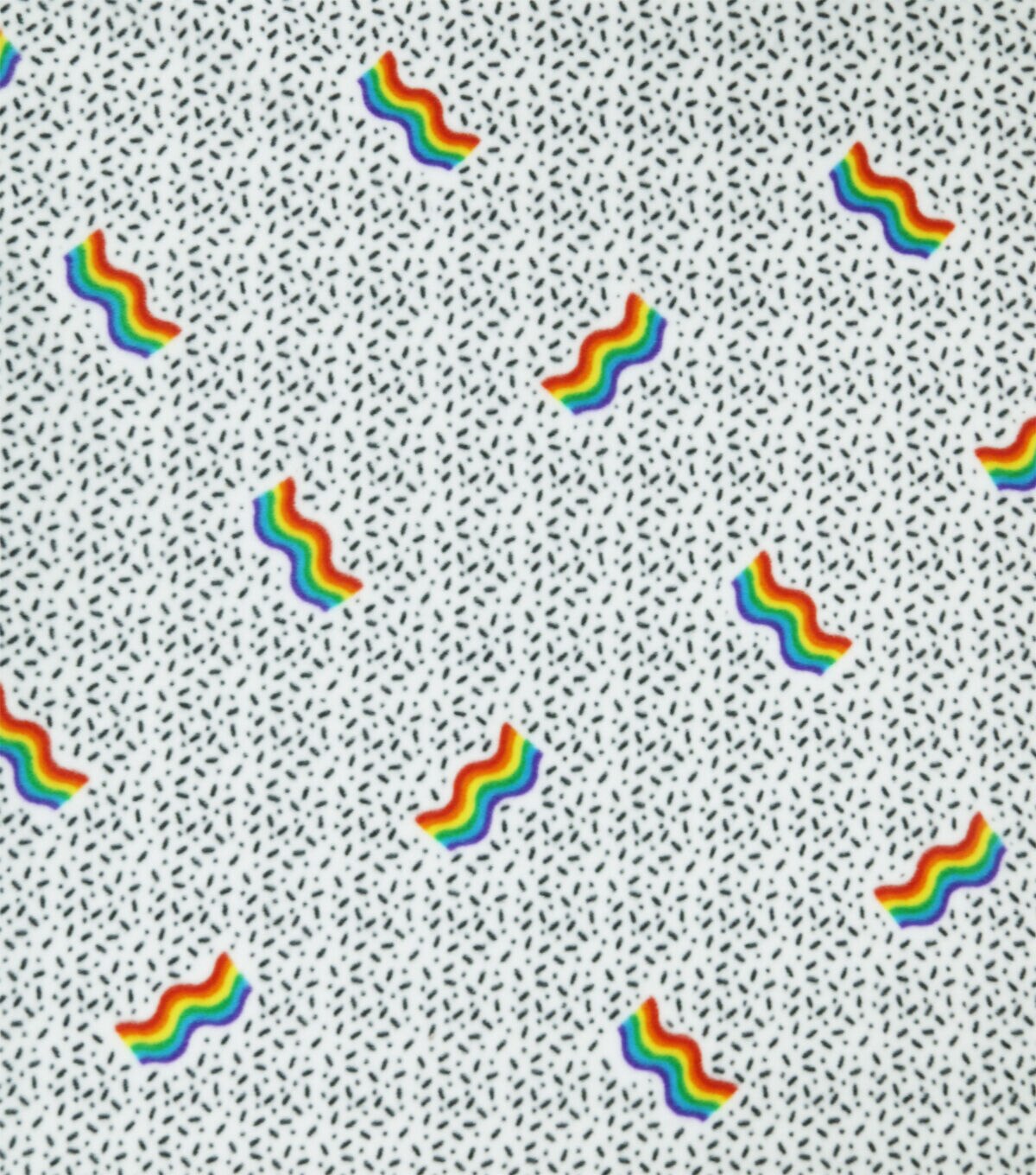 Pride Waves on Speckled Anti Pill Fleece Fabric