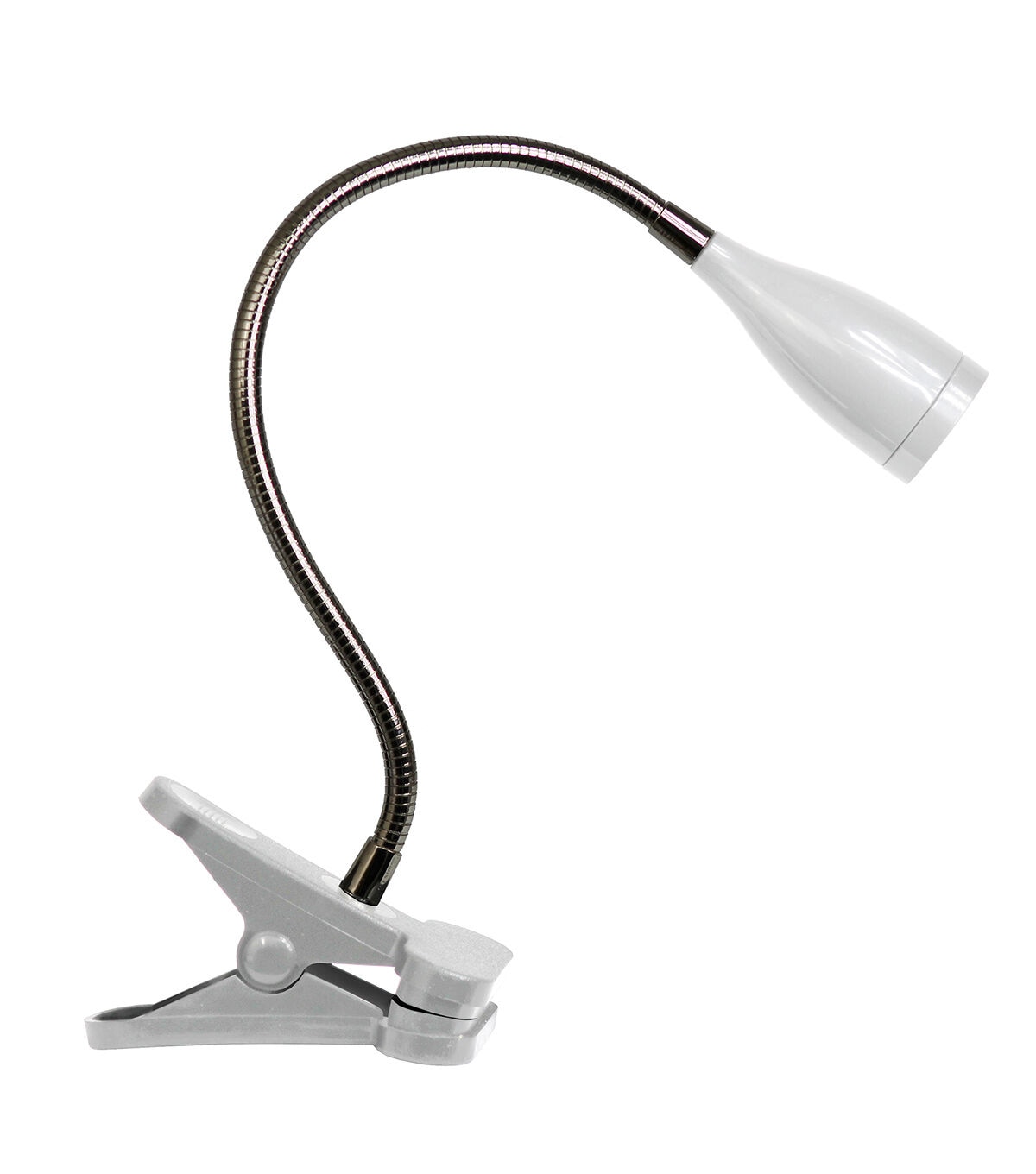 All The Rages White Flexible Gooseneck LED Clip Light Desk Lamp