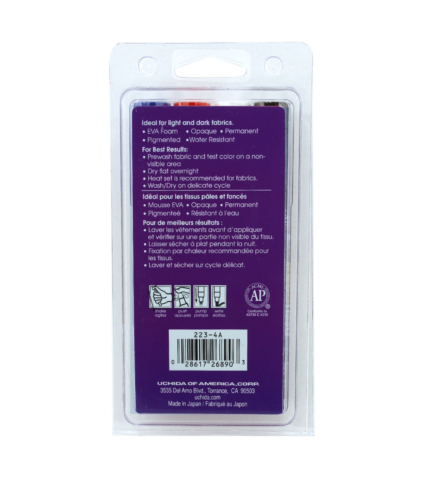 Marvy Uchida 4ct Primary Cosplay Fabric Marker