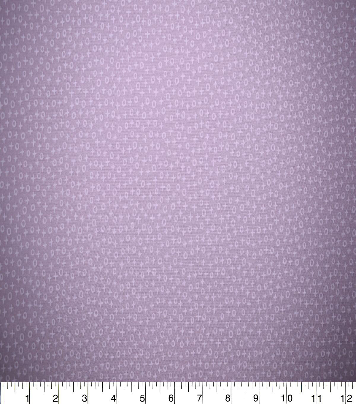 Xo Print on Purple Quilt Cotton Fabric by Quilter's Showcase
