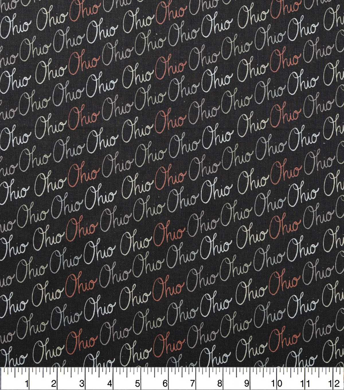 Ohio State Pride Cotton Fabric Next Gen Words