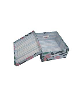 11 Tropical Floral on White Rectangle Box by Place & Time